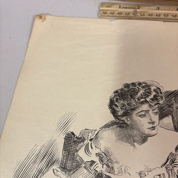 engraving: Killing Time / Harper's Weekly April 4 1908 James Montgomery Flagg - Picture 8 of 10